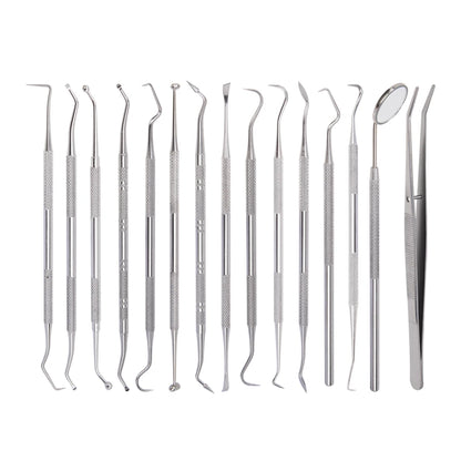 1Pcs Dental Hygiene Tool Calculus Cleaner Tartar Scraper Scaler Plaque Remover Tweezers Probe Dentist Oral Mirror Care Tools