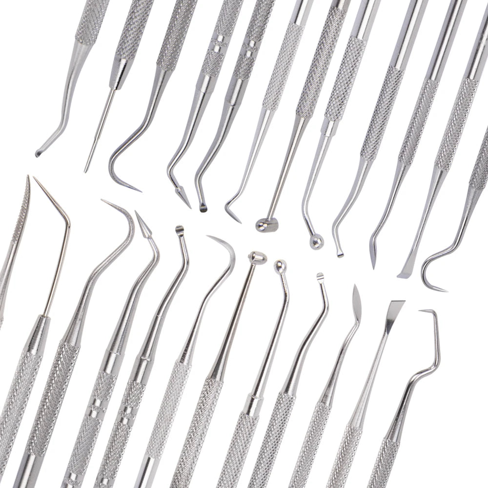 1Pcs Dental Hygiene Tool Calculus Cleaner Tartar Scraper Scaler Plaque Remover Tweezers Probe Dentist Oral Mirror Care Tools